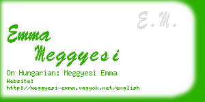 emma meggyesi business card